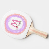 シンプルカラフルグリッター輝き付加名モノグラム  卓球ラケット (横)