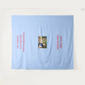 シンプルカラフルスパークルグリッターパターン名の追加 タペストリー (正面(横))