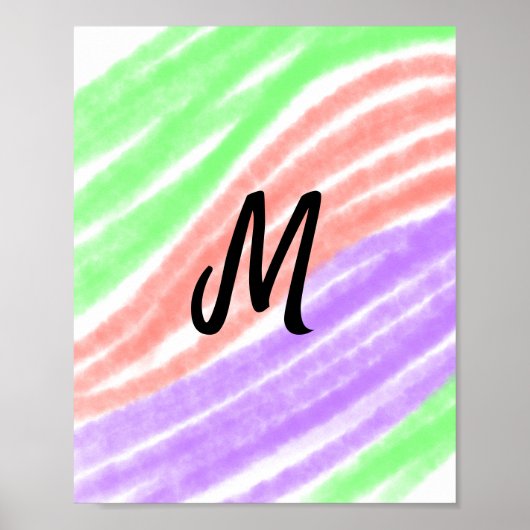 シンプルカラフルテキスト名イメージの追加 ポスター (正面)