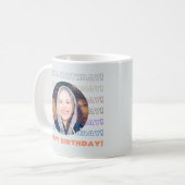 シンプルカラフルハッピーバースデーカスタム追加 コーヒーマグカップ (正面左)