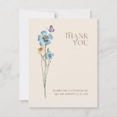 シンプルカラフルフローラ結婚ズ サンキューカード (正面)