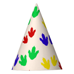 シンプルカラフルポーモダンディノ誕生日パーティー パーティーハット