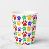 シンプルカラフルポーモダンペット誕生日パーティー 紙コップ (裏面)