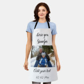 シンプルカラフルミニマルのおじいちゃんの誕生日の写真 エプロン (着用した状態)