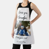 シンプルカラフルミニマルのおじいちゃんの誕生日の写真 エプロン (インサイチュ)