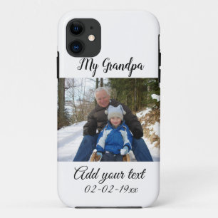 シンプルカラフルミニマルのおじいちゃんの誕生日の写真 iPhone 11 ケース