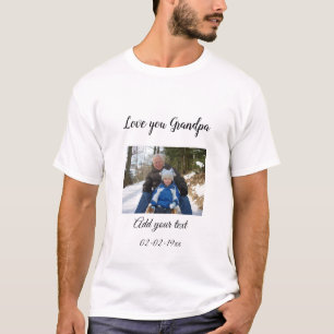 シンプルカラフルミニマルのおじいちゃんの誕生日の写真 Tシャツ