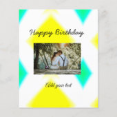 シンプルカラフルミニマルハッピーバースデー チラシ (裏面)