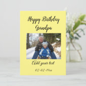 シンプルカラフルミニマル写真私のおじいちゃんの誕生日 (スタンド正面)