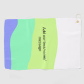 シンプルカラフルミニマル抽象芸術を追加する ゴルフタオル (横)