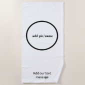 シンプルカラフルミニマル抽象芸術を追加する ビーチタオル (正面)