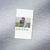 シンプルカラフルミニマル追加名写真文字顧客  マグネット名刺 (インサイチュ)