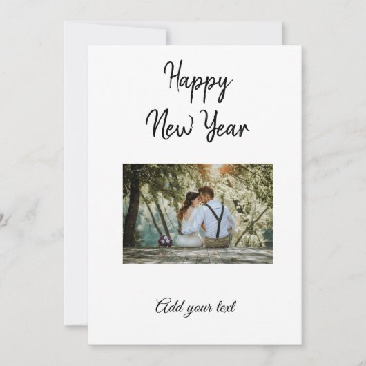 シンプルカラフルミニマルhappy new year add photo (正面)