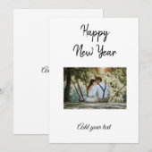 シンプルカラフルミニマルhappy new year add photo (正面/裏面)