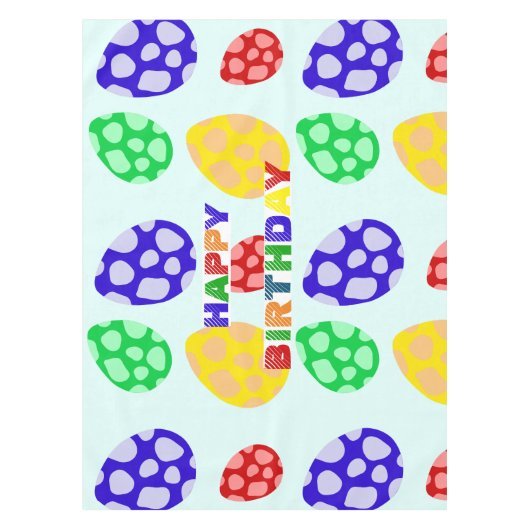 シンプルカラフルモダンディーノ生誕会 テーブルクロス (正面)