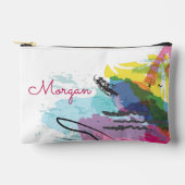 シンプルカラフルモダン抽象芸術 アクセサリーポーチ (正面)