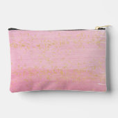 シンプルカラフルモダン赤面ピンク アクセサリーポーチ (裏面)