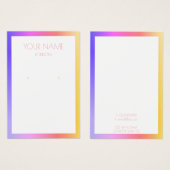 シンプルカラフル付きイヤリング表示カ縁どード (正面&裏面)