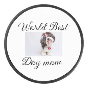 シンプルカラフル動物の名前を追加photodog mom gift アイスホッケーパック