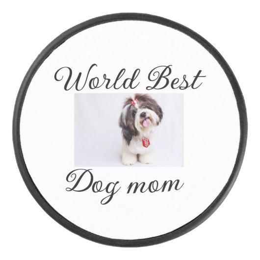シンプルカラフル動物の名前を追加photodog mom gift アイスホッケーパック (正面)