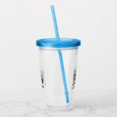 シンプルカラフル動物の名前を追加photodog mom gift アクリルタンブラー (左)