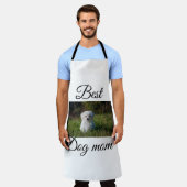 シンプルカラフル動物の名前を追加photodog mom gift エプロン (着用した状態)