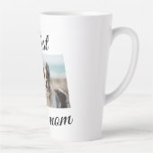 シンプルカラフル動物の名前を追加photodog mom gift カフェラテマグ (右)
