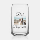 シンプルカラフル動物の名前を追加photodog mom gift ガラス缶 (正面)