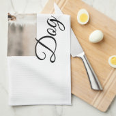 シンプルカラフル動物の名前を追加photodog mom gift キッチンタオル (四つ折り)