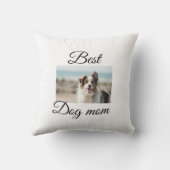 シンプルカラフル動物の名前を追加photodog mom gift クッション (裏面)