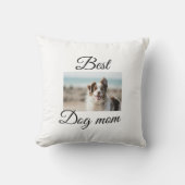 シンプルカラフル動物の名前を追加photodog mom gift クッション (正面)