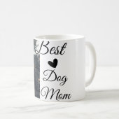 シンプルカラフル動物の名前を追加photodog mom gift コーヒーマグカップ (正面右)