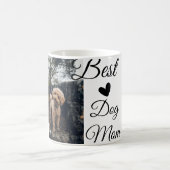 シンプルカラフル動物の名前を追加photodog mom gift コーヒーマグカップ (中央)