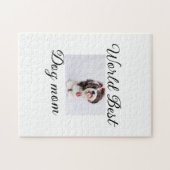 シンプルカラフル動物の名前を追加photodog mom gift ジグソーパズル (横)