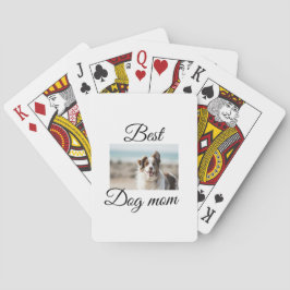 シンプルカラフル動物の名前を追加photodog mom gift トランプ