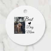 シンプルカラフル動物の名前を追加photodog mom gift フェイバータグ (裏面)