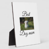 シンプルカラフル動物の名前を追加photodog mom gift フォトプラーク (側面)