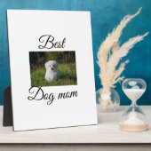 シンプルカラフル動物の名前を追加photodog mom gift フォトプラーク (側面)