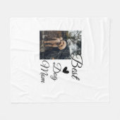 シンプルカラフル動物の名前を追加photodog mom gift フリースブランケット (正面(横))