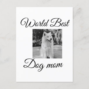 シンプルカラフル動物の名前を追加photodog mom gift ポストカード