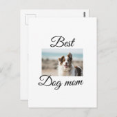 シンプルカラフル動物の名前を追加photodog mom gift ポストカード (正面/裏面)