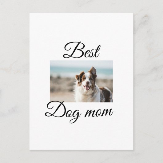 シンプルカラフル動物の名前を追加photodog mom gift ポストカード (正面)