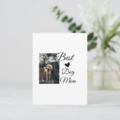 シンプルカラフル動物の名前を追加photodog mom gift ポストカード (スタンド正面)