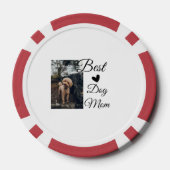 シンプルカラフル動物の名前を追加photodog mom gift ポーカーチップ (裏面)