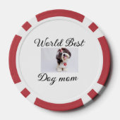 シンプルカラフル動物の名前を追加photodog mom gift ポーカーチップ (裏面)