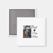 シンプルカラフル動物の名前を追加photodog mom gift マグネット (正面/裏面)