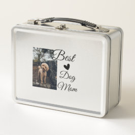 シンプルカラフル動物の名前を追加photodog mom gift メタルランチボックス