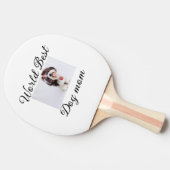 シンプルカラフル動物の名前を追加photodog mom gift 卓球ラケット (横)