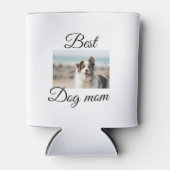 シンプルカラフル動物の名前を追加photodog mom gift 缶クーラー (正面)