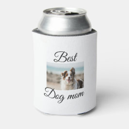 シンプルカラフル動物の名前を追加photodog mom gift 缶クーラー
